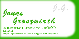 jonas groszwirth business card